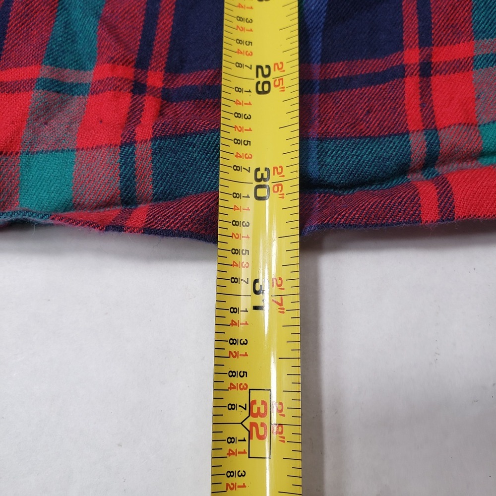 Vintage Talbots Size 4 Tartan Plaid Maxi Skirt Elastic Waist Button Front Flanne - Picture 9 of 9